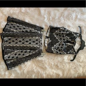 Two Piece black & white dress set